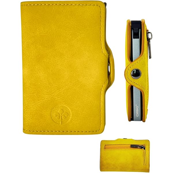 新品⭐︎ajew Function wallet case / yellow Amazon.com: Yellow Softball Credit Card Holder Case Leather